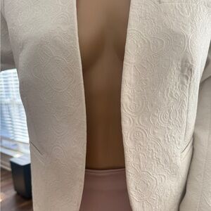 The Limited Off-White Patterned Blazer